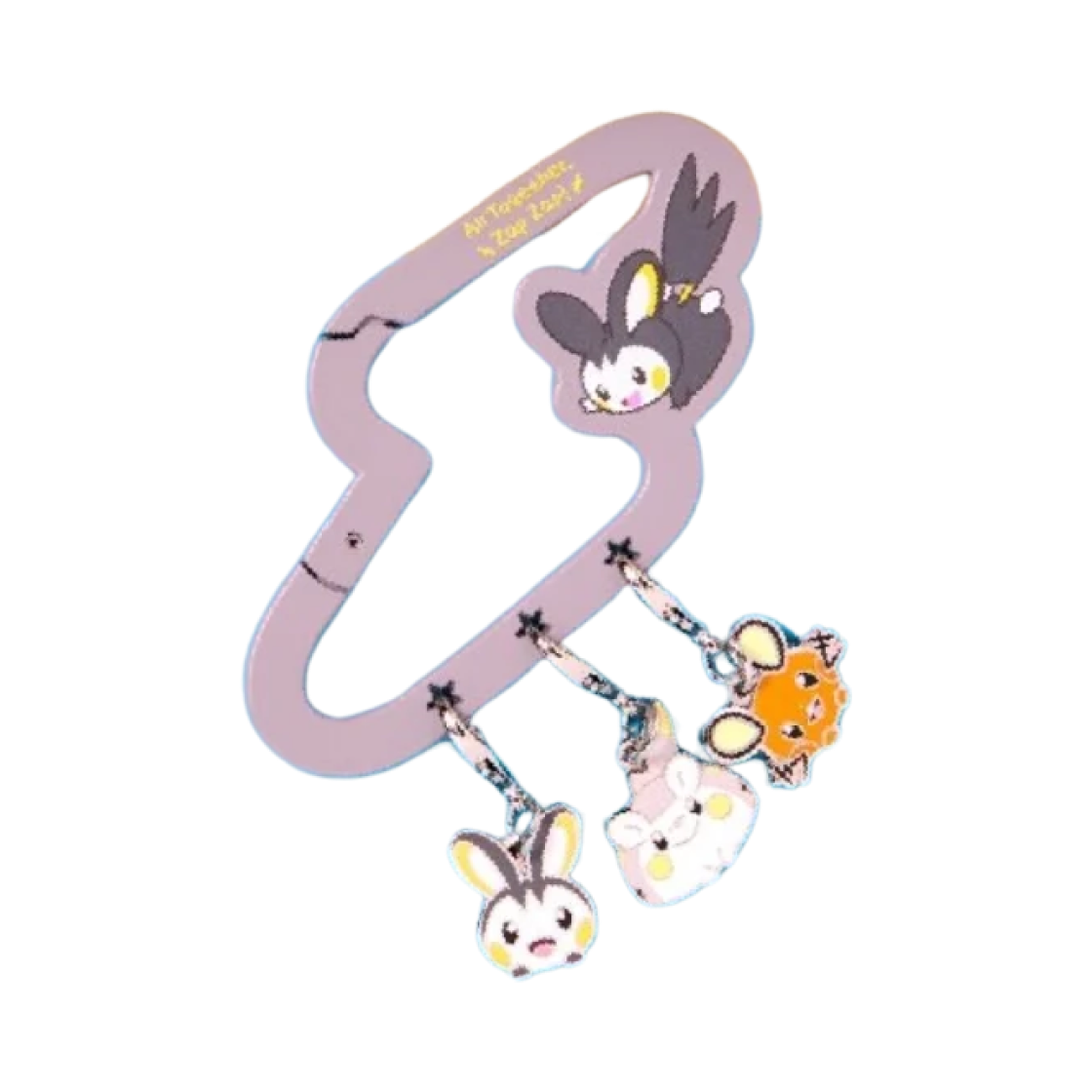 포켓몬 메타몽 놀이터 다같이 찌릿찌릿 카라비너 키링 에몽가(Pokemon Metamong Playground All Together, Zap Zap! Carabiner Keyring Emolga)