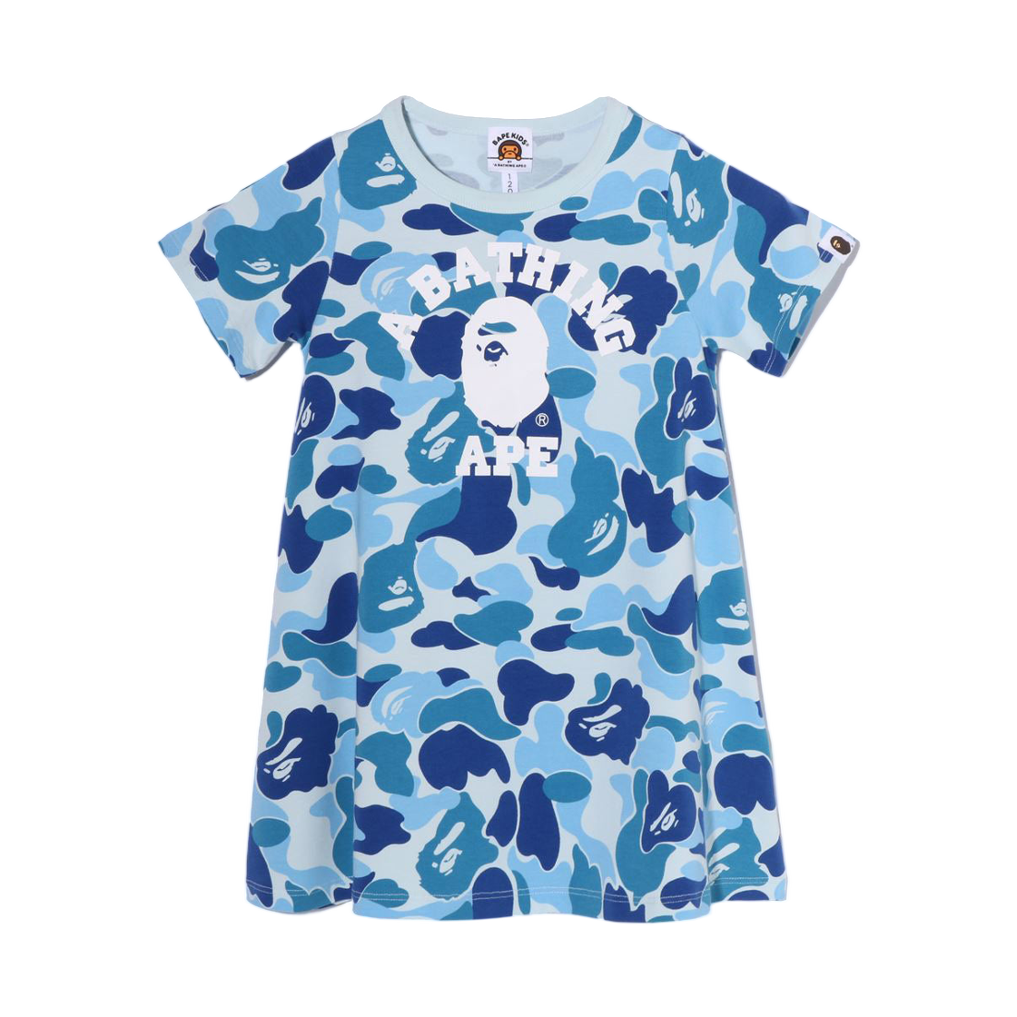 (키즈) 베이프 ABC 카모 컬리지 드레스 블루((Kids) BAPE ABC Camo College Dress Blue)