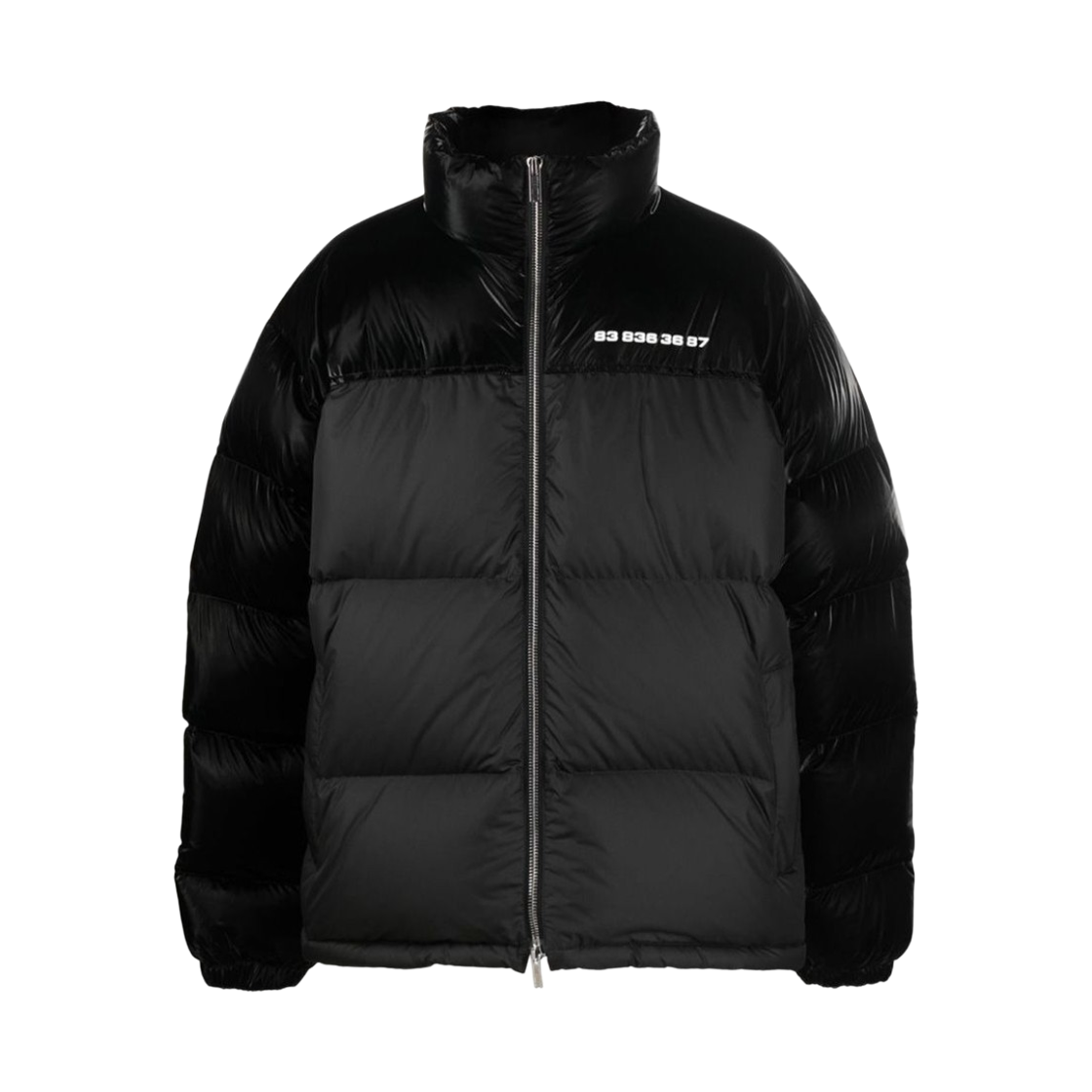 베트멍 바코드 다운 자켓 스크린 블랙(Vetements Barcode Down Jacket Screen Black)