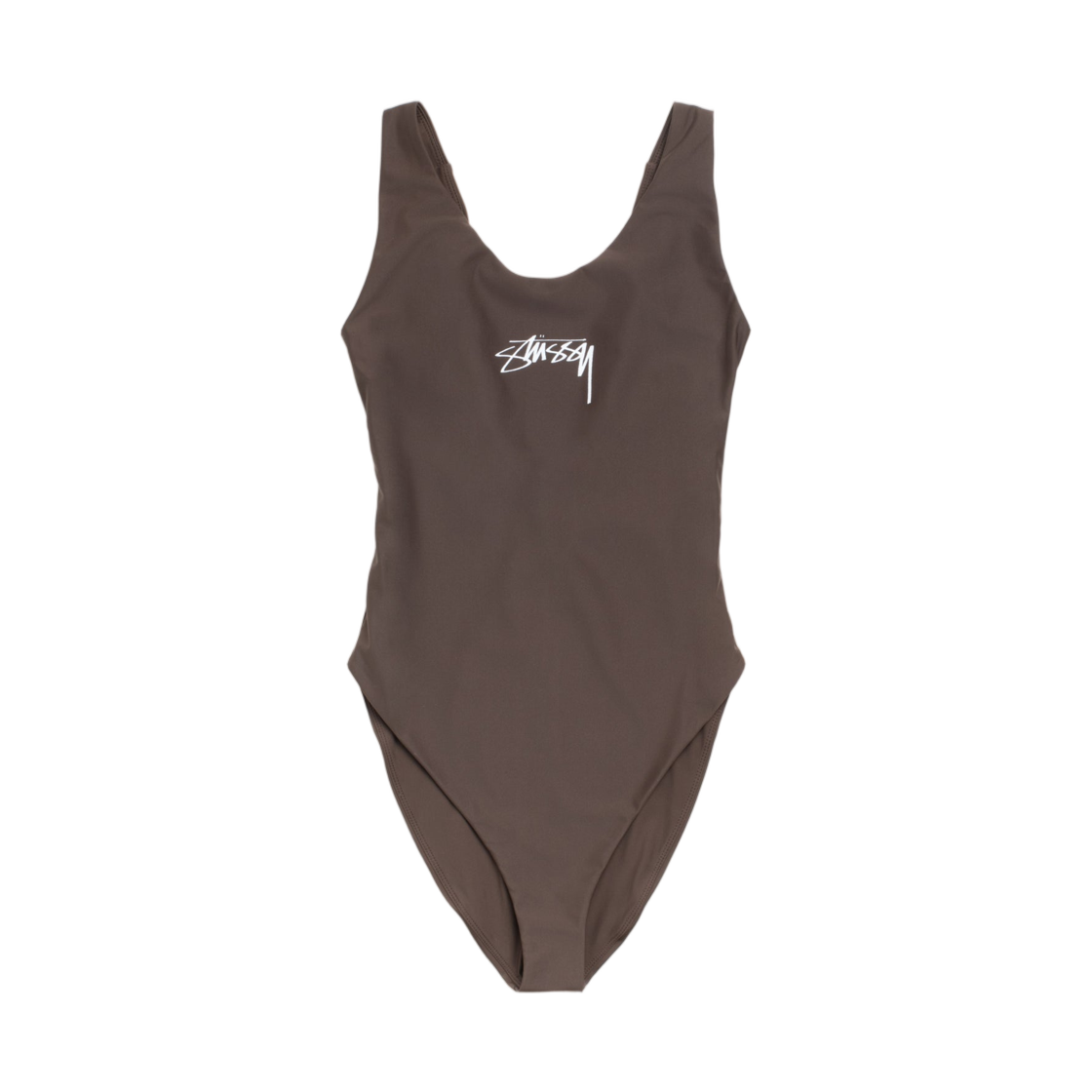 113165 Stussy Surf Stock One Piece Swimsuit Brown