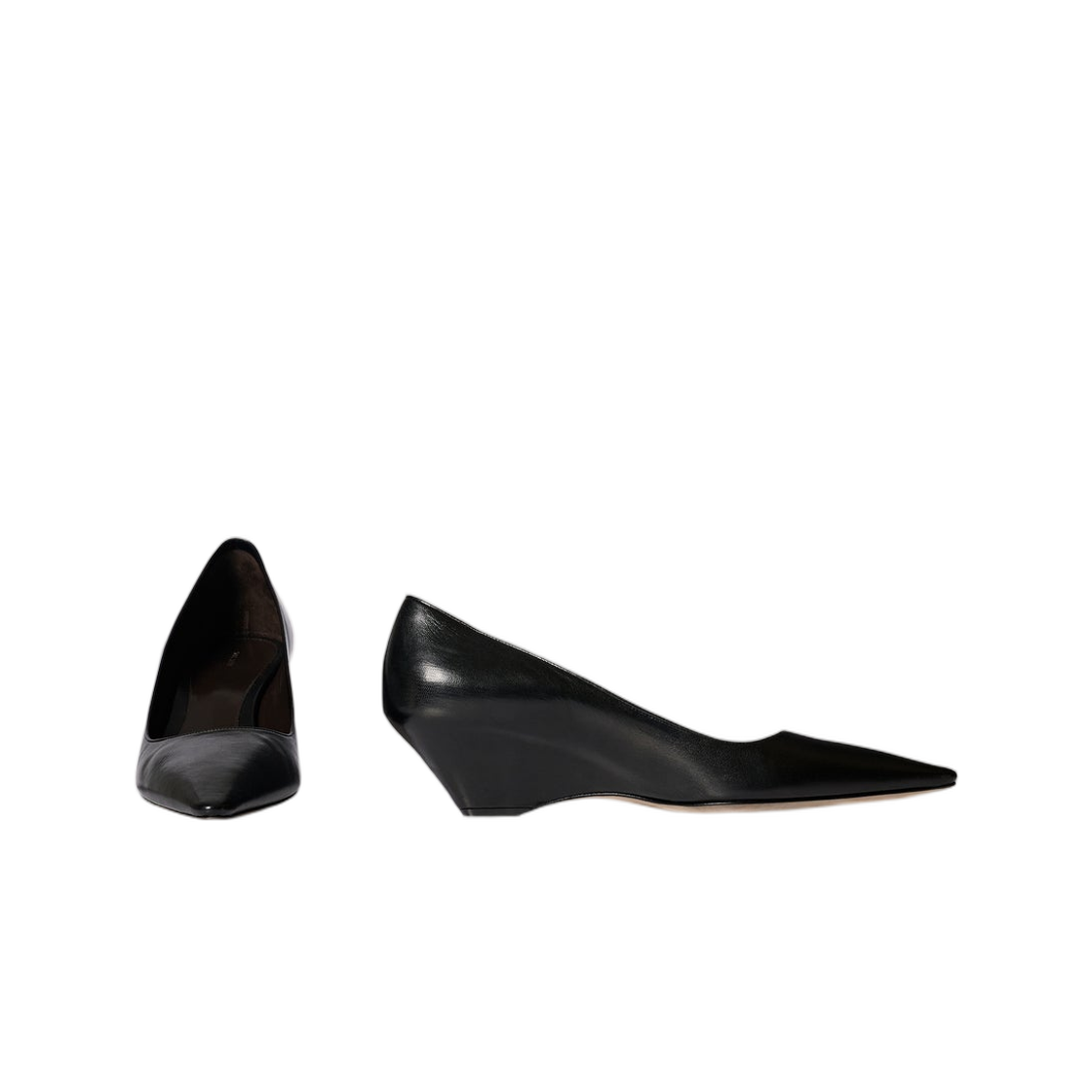 (W) 더 로우 리사 웨지 힐 블랙((W) The Row Liisa Wedge Heel Black) - 2