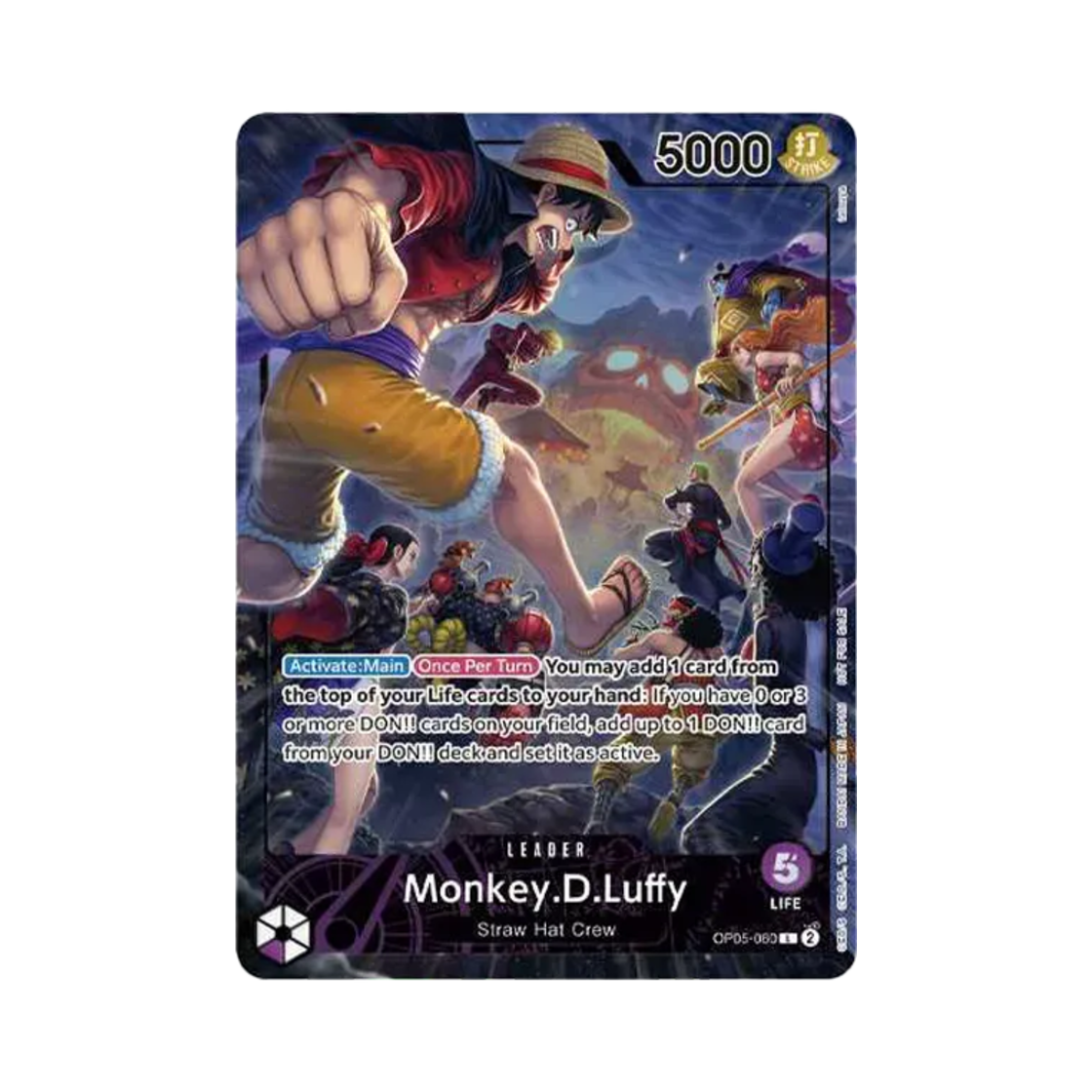 원피스 TCG 몽키 D. 루피 L OP05-060 EN PSA 콜라보 한정 프로모 카드 (영문판)(One Piece TCG Monkey D. Luffy L OP05-060 PSA Exclusive Collaboration Promo Card (English Ver.)) - 1