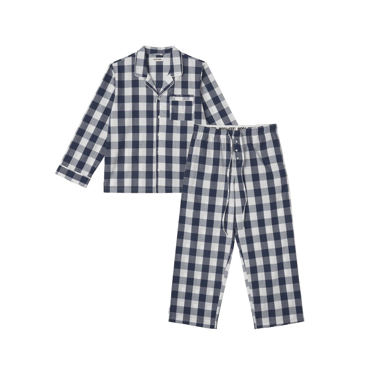 슬리피곰 미드나잇 깅엄 파자마 세트(남)(Sleepygom Midnight gingham pajama set(M))