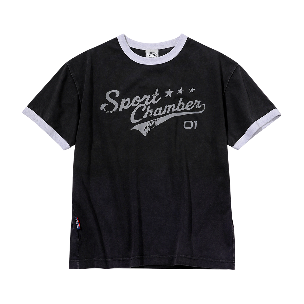 스포츠챔버 액티브 로고 티셔츠 블랙(SPORT CHAMBER Active Logo T-Shirt BLACK)