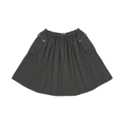 COYSEIO Big Pocket Shirring Skirt Charcoal