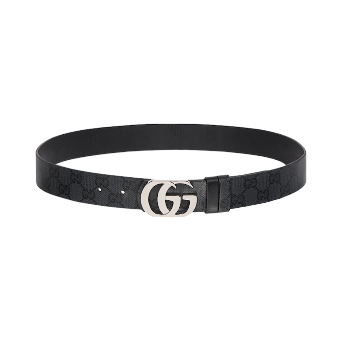 874723-AAGRL-1000 Gucci Reversible Cut GG Marmont Belt Black