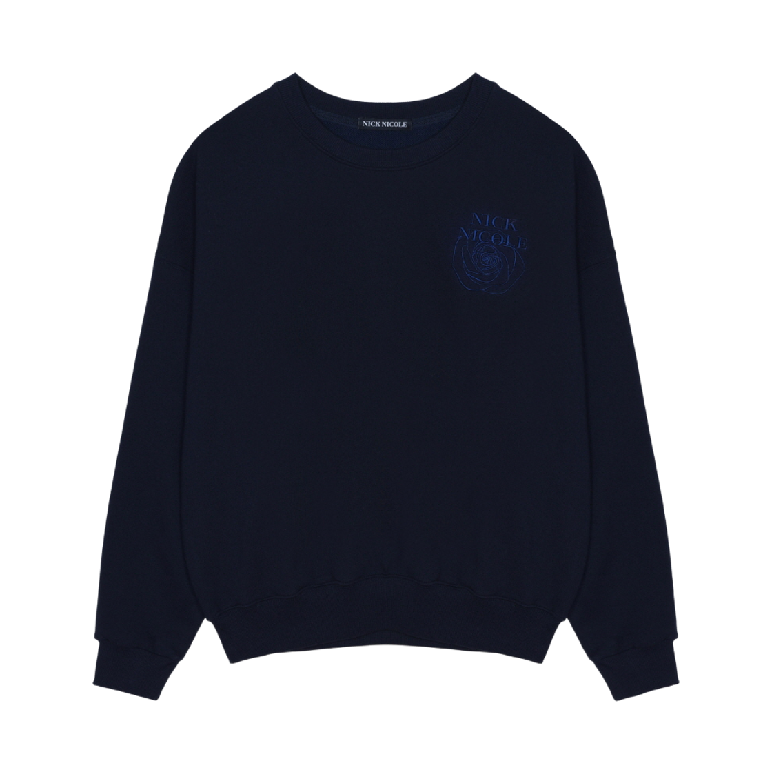 N_SS NICK&NICOLE Mini Volume Nicole Rose Sweatshirt Navy Blue