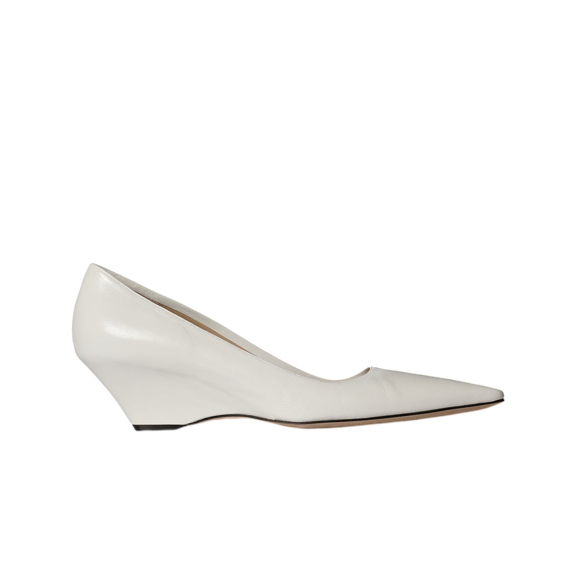 (W) 더 로우 리사 웨지 힐 옵틱 화이트((W) The Row Liisa Wedge Heel Optic White) - 1