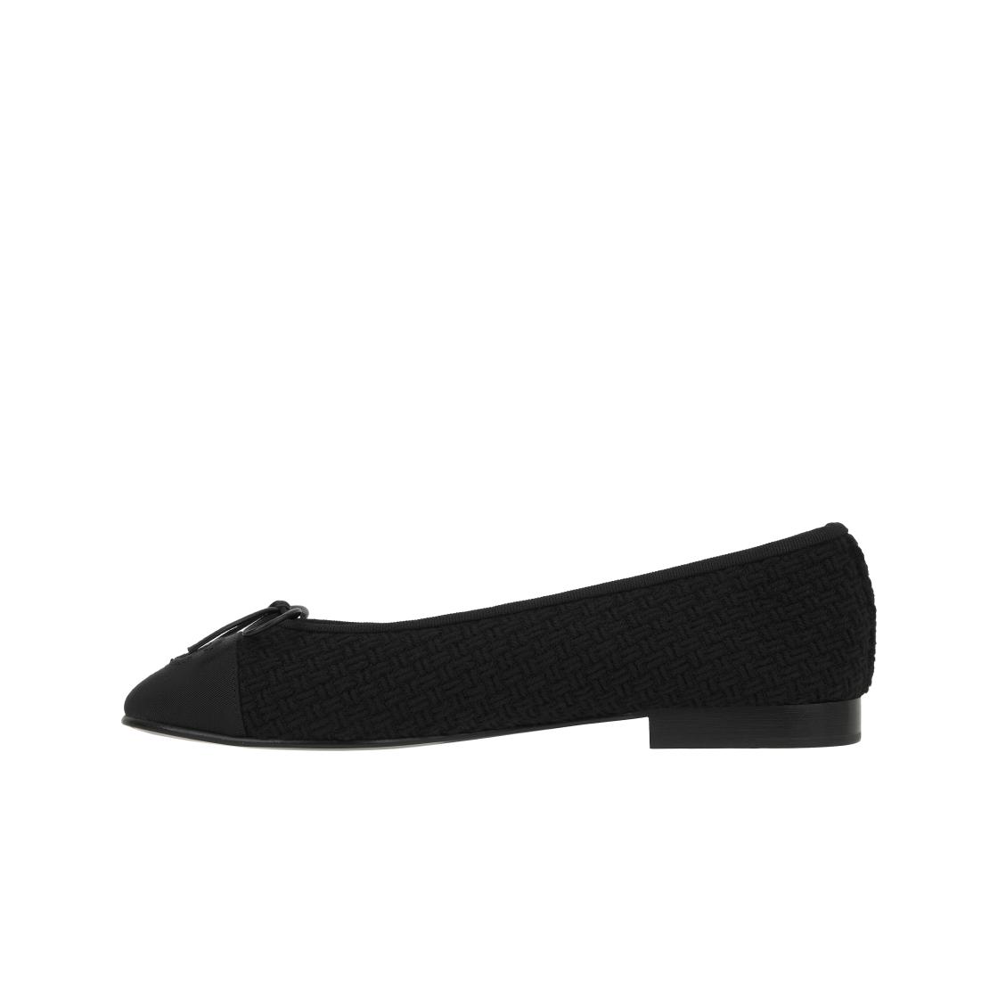 (W) 샤넬 발레리나 플랫 울 트위드 그로그랭 & 블랙((W) Chanel Ballerina Flat Wool Tweed Grosgrain & Black) - 3