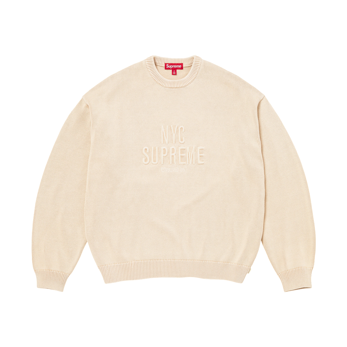 슈프림 백 스트라이프 스웨터 화이트 - 24FW | Supreme | KREAM