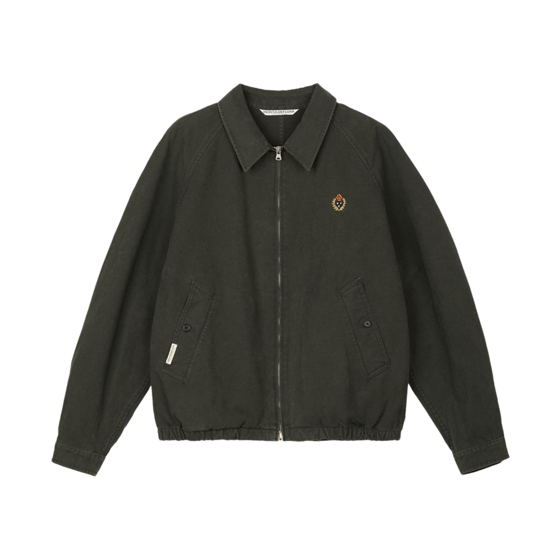 헤리티지 플로스 크레스트 워시드 캔버스 블루종 자켓 차콜(Heritage Floss Crest Washed Canvas Blouson Jacket Charcoal) - 1