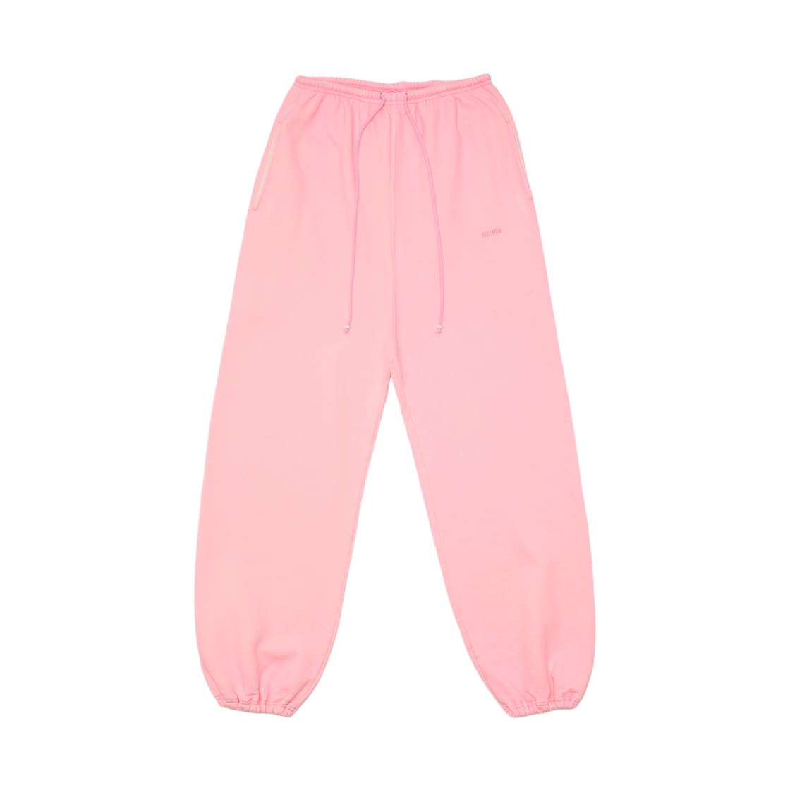 투위드 클래식 엠브로디어리 셋업 팬츠 핑크(Tuewid Classic Embroidery Set Up Pants In Blush Pink)