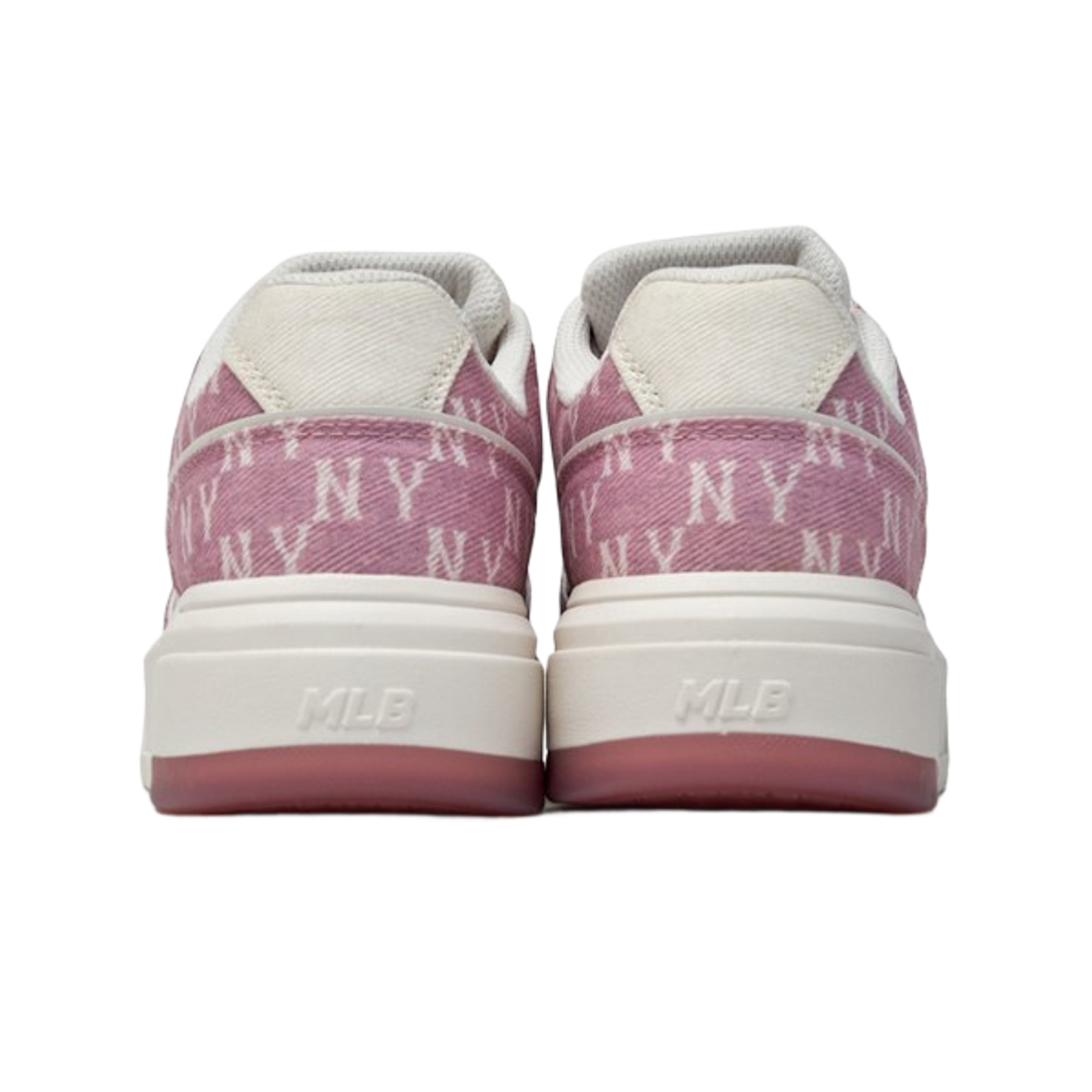 (W) MLB 청키 라이너 데님 모노그램 SL 뉴욕 양키스 핑크((W) MLB Chunky Liner Denim Monogram SL New York Yankees Pink) - 3