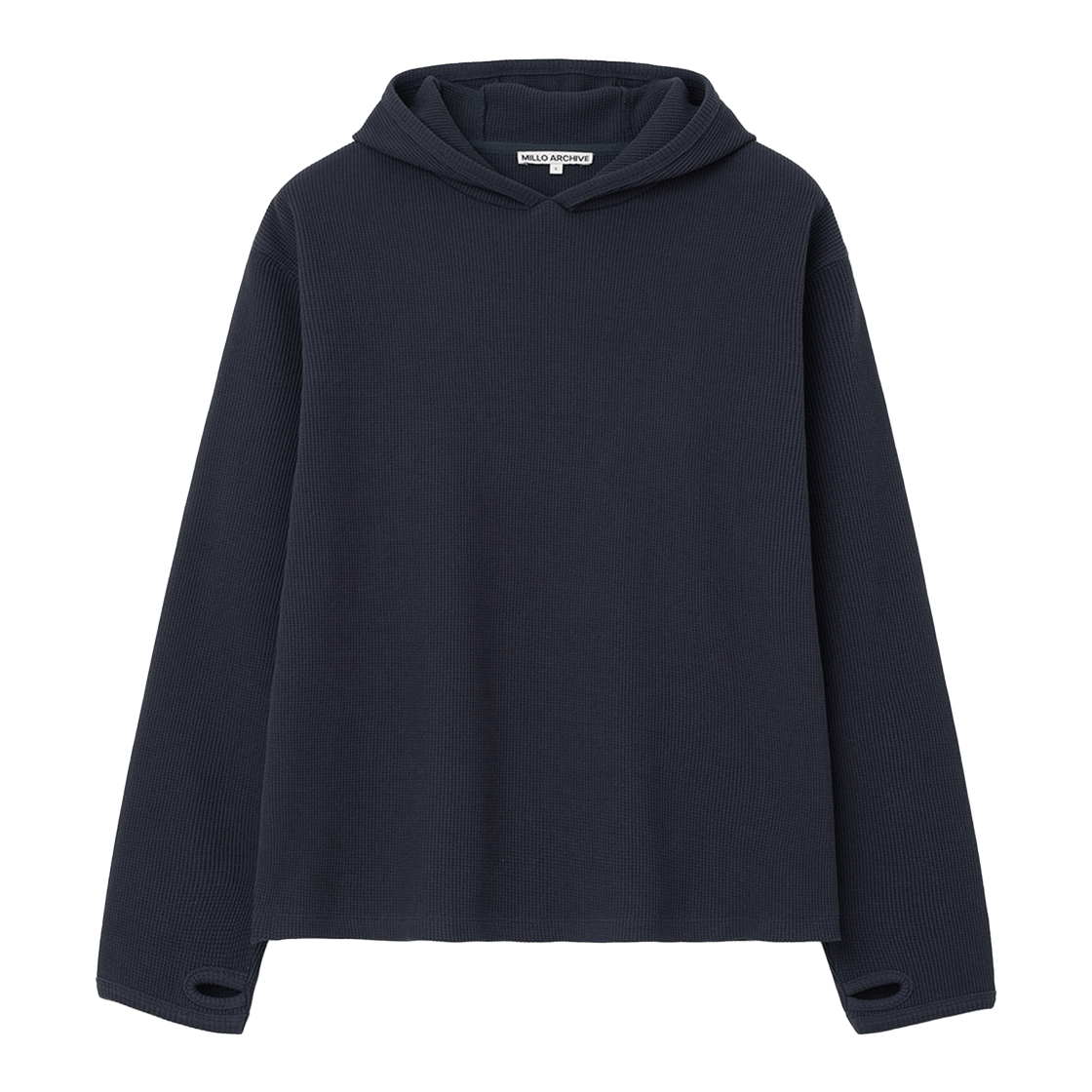 밀로 아카이브 오브젝트 스티치 롱 슬리브 후디 네이비(Millo Archive Object Stitch Long Sleeve Hoodie Navy)