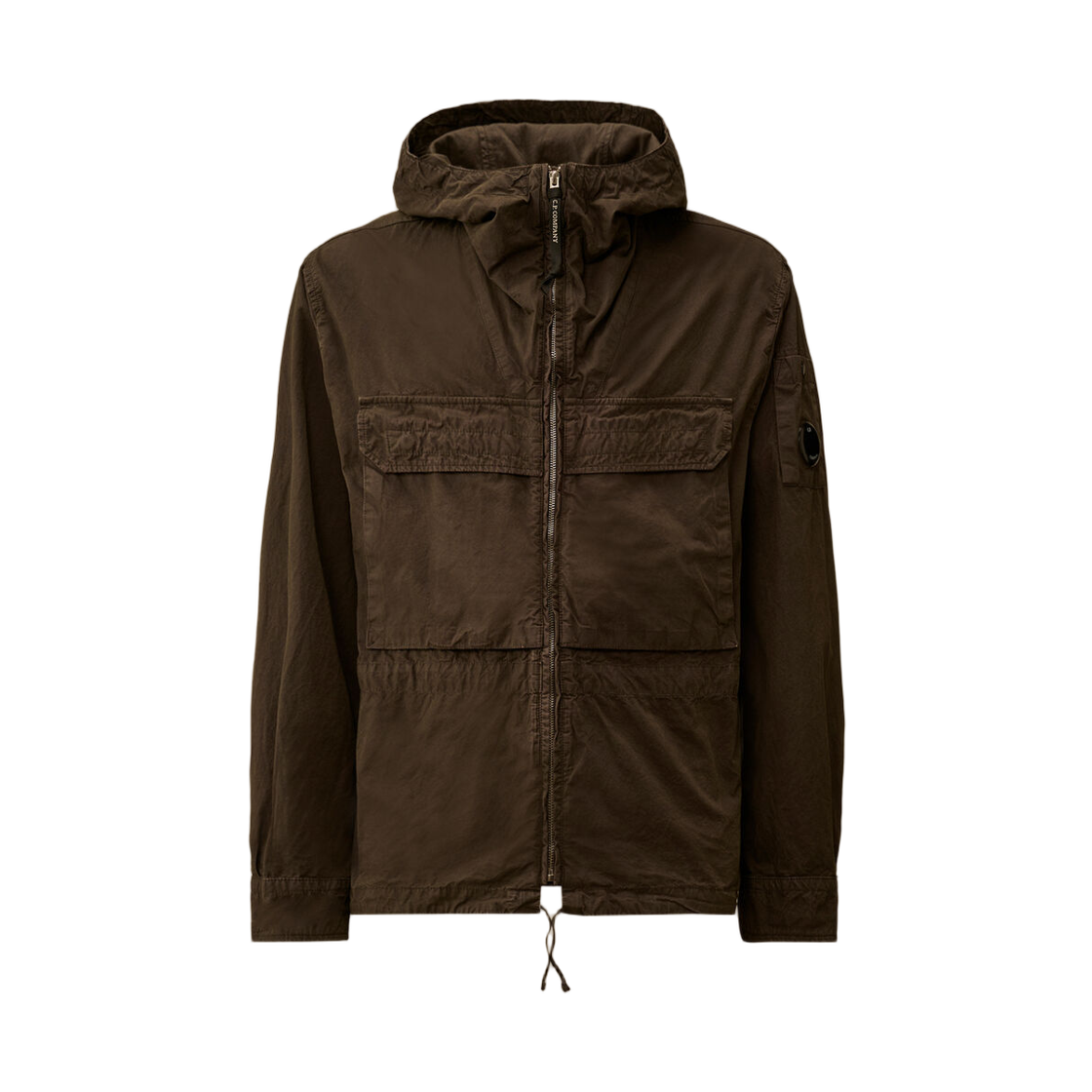 C.P. 컴퍼니 마이크로 랩스 후드 렌즈 오버셔츠 건메탈 그레이 - 26SS(C.P. Company Micro-Reps Hooded Lens Overshirt Gunmetal Grey - 26SS) - 1