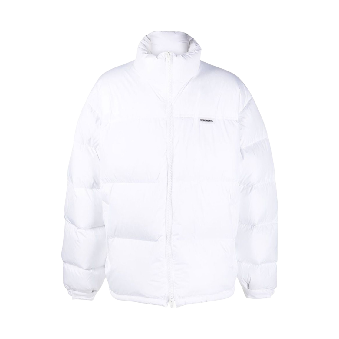 베트멍 로고 패치 패디드 자켓 화이트(Vetements Logo Patch Padded Jacket White)