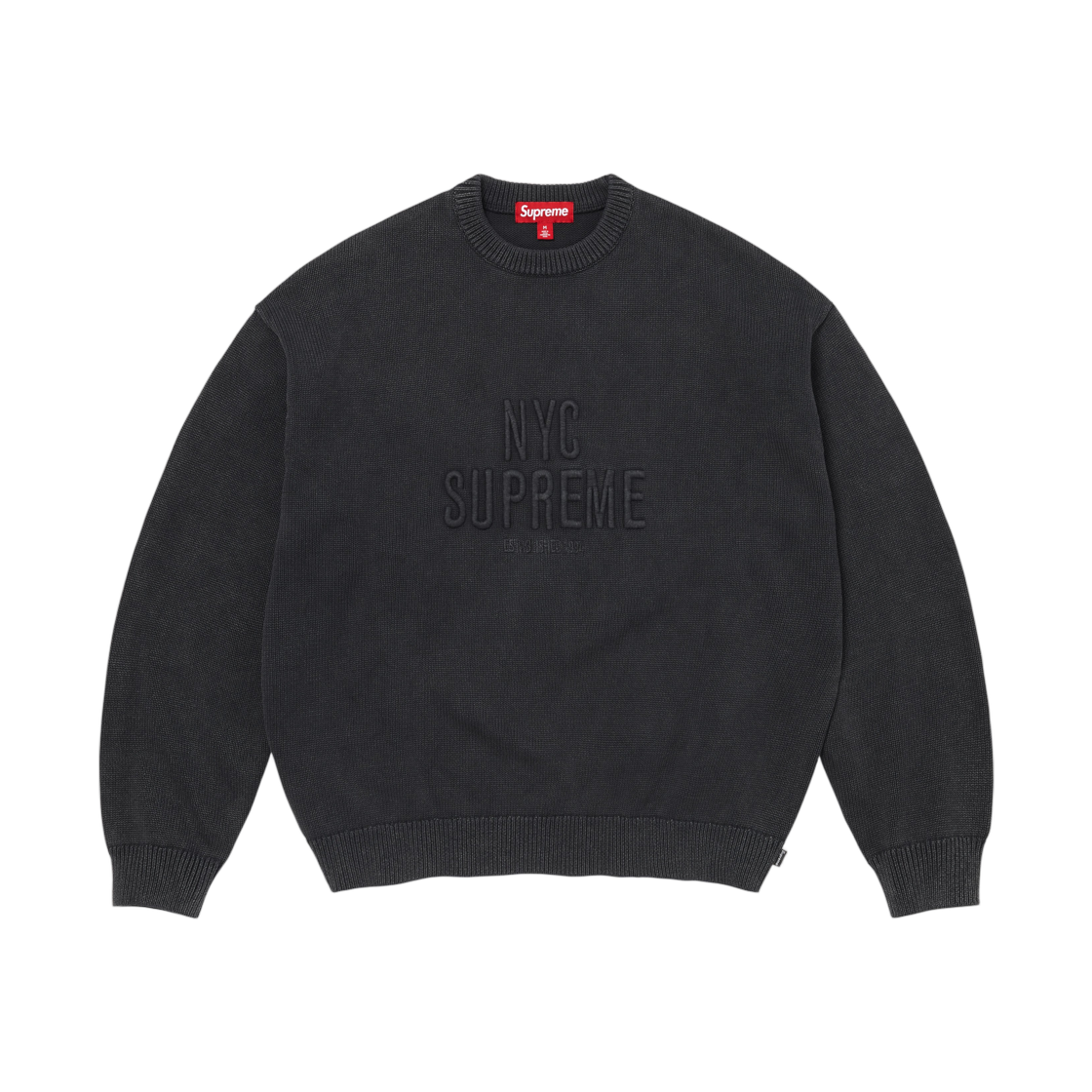 슈프림 플라워 메탈릭 스웨터 블랙 - 25FW | Supreme | KREAM
