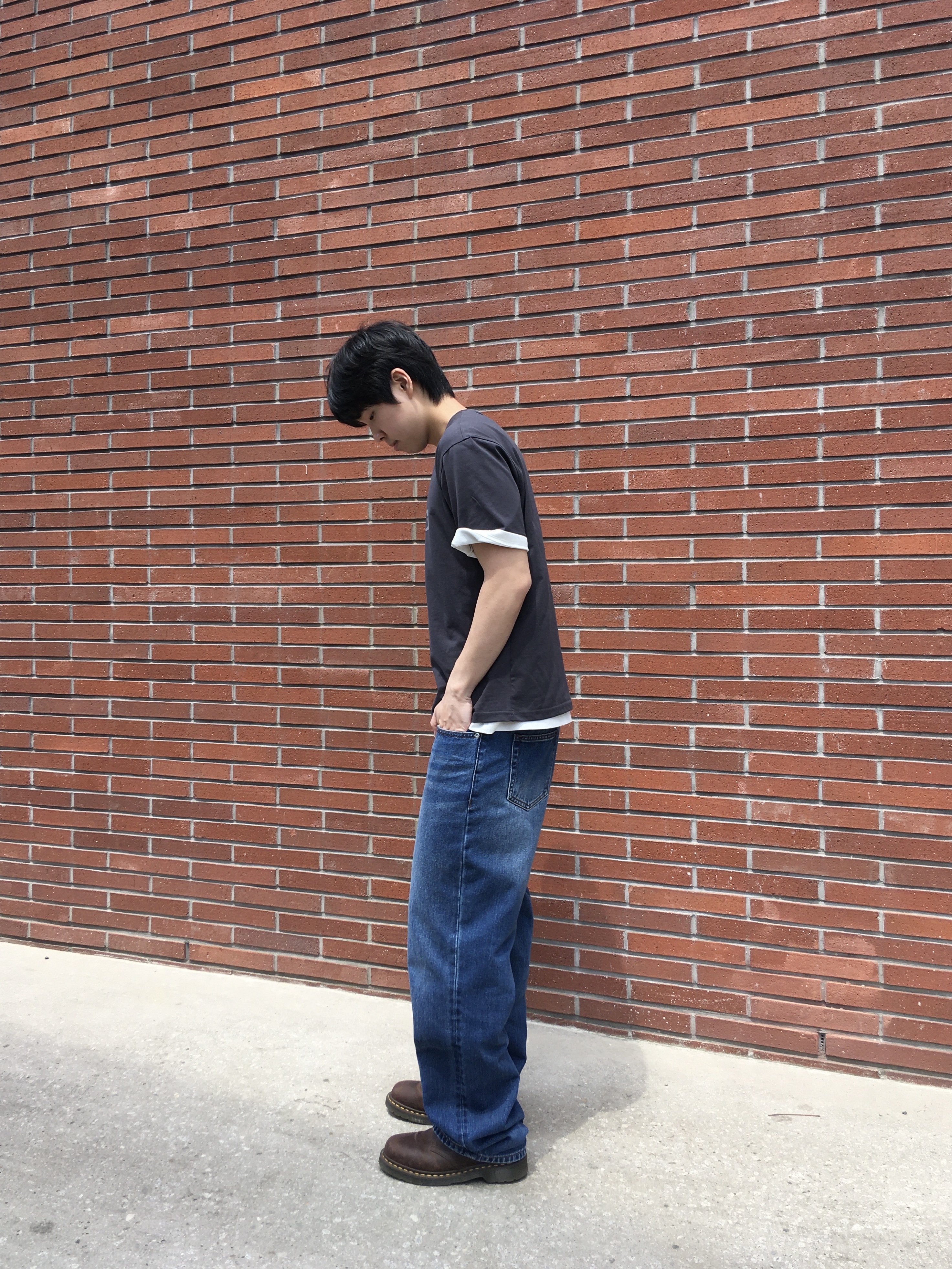 Dr. Martens 1461 Crazy Horse Dark Brown 착용 스타일 - 6