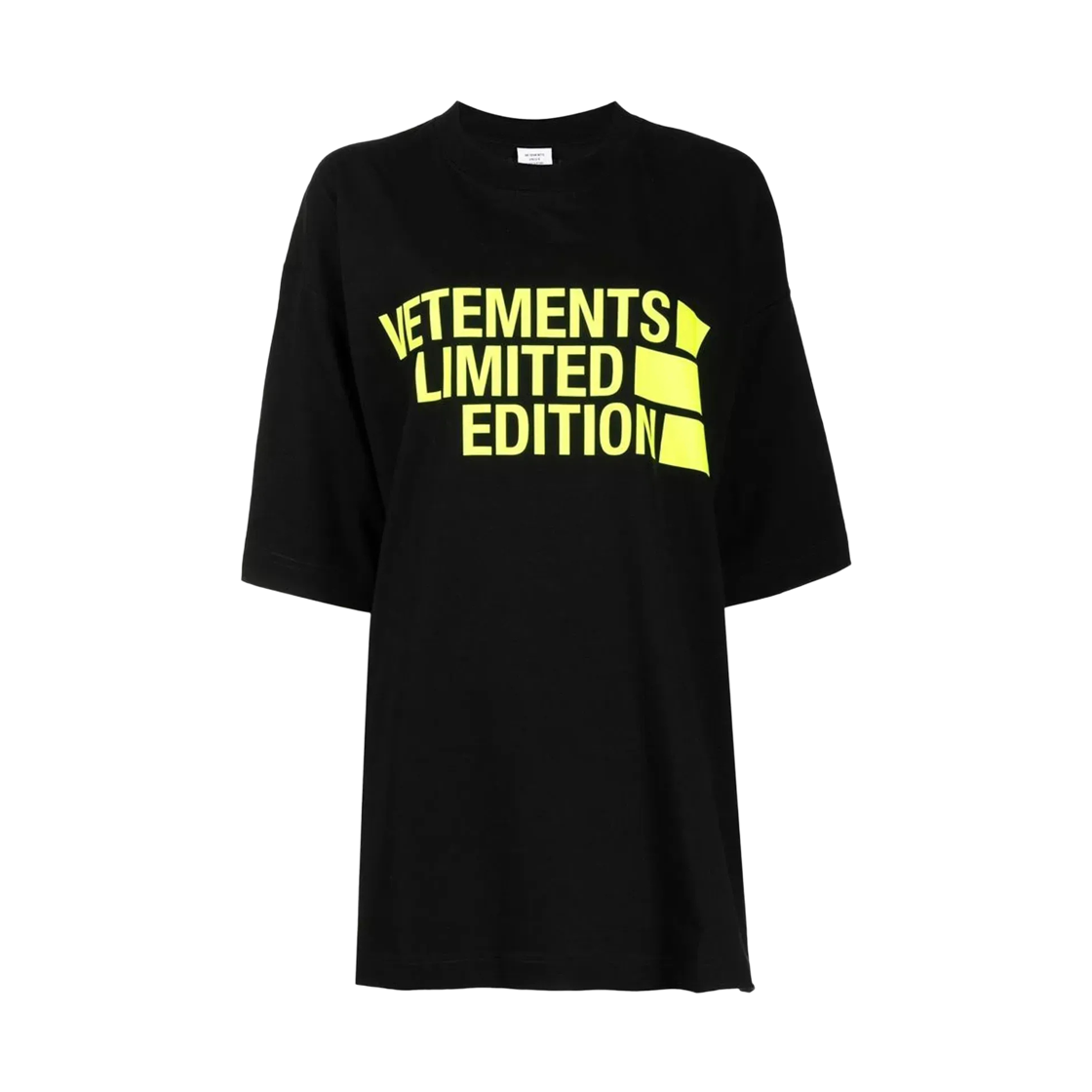 베트멍 리미티드 에디션 로고 티셔츠 블랙 네온(Vetements Limited Edition Logo T-Shirt Black Neon)