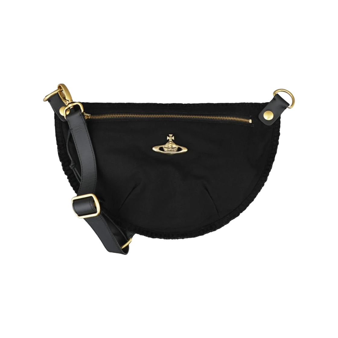 43070034U-W01CJ-N401 Vivienne Westwood City Bum Bag Black Gold