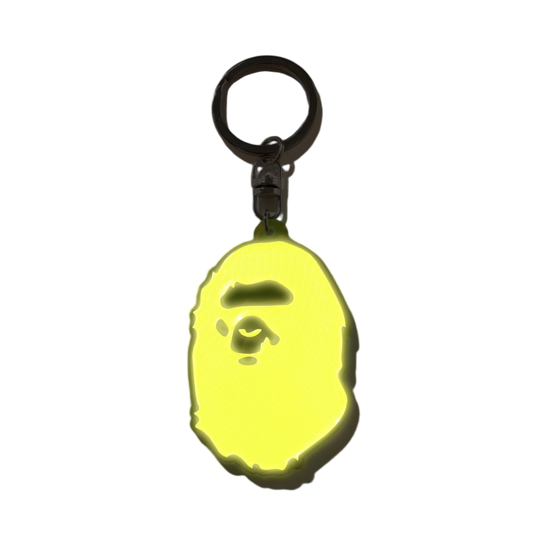 베이프 에이프 헤드 리플렉티브 키체인 옐로우(BAPE Ape Head Reflective Keychain Yellow) - 2