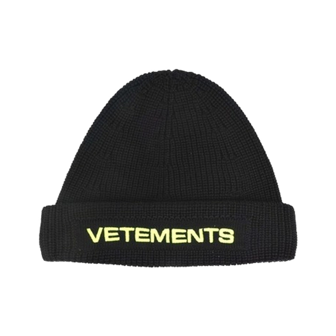 베트멍 로고 비니 블랙 네온(Vetements Logo Beanie Black Neon)