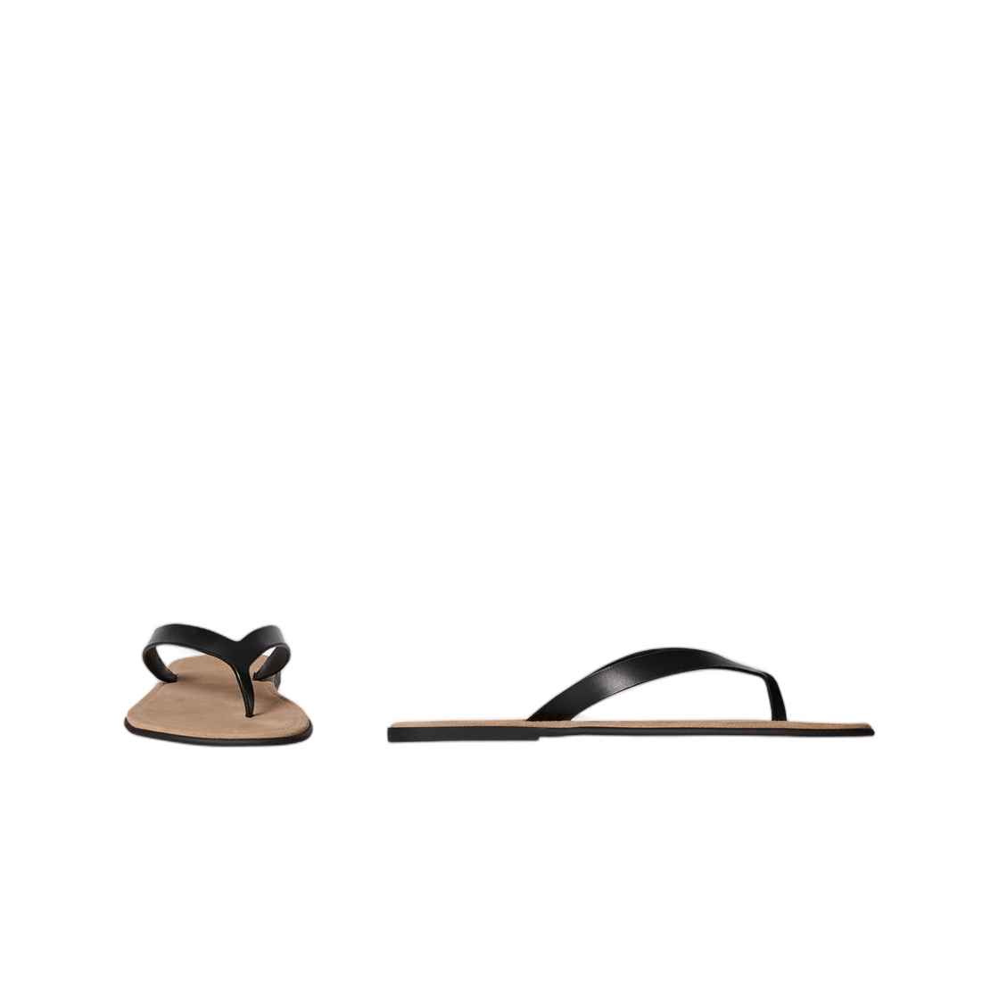 (W) 더 로우 비치 플립 플랍 블랙((W) The Row Beach Flip Flop Black) - 2
