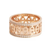 Hermes Small Chaine D'Ancre Divine Ring Rose Gold Diamonds