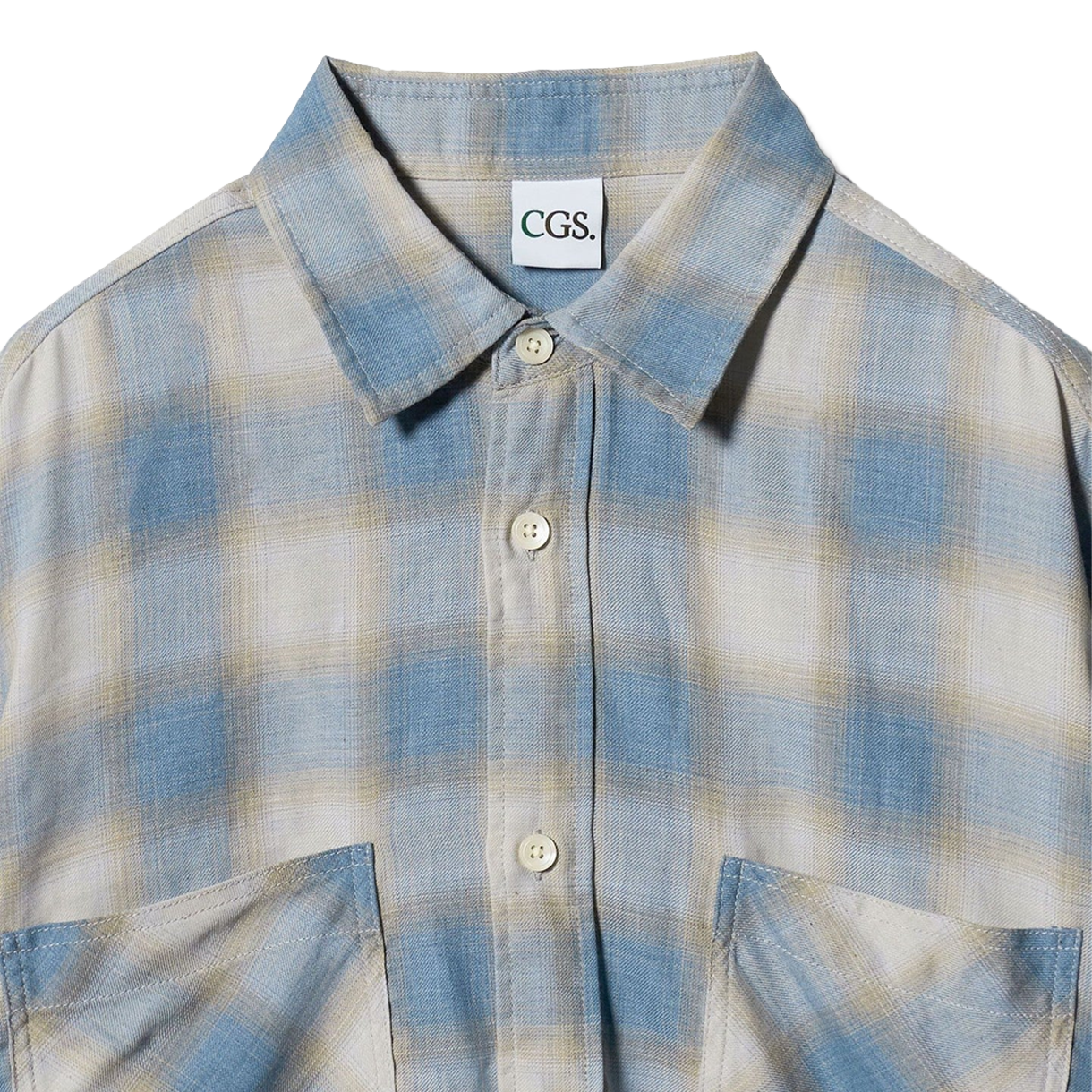 캘리포니아 제너럴 스토어 옴브레 체크 2 포켓 셔츠 코발트 - 26FW(California General Store Ombre Check 2 Pocket Shirt Cobalt - 26FW) - 3