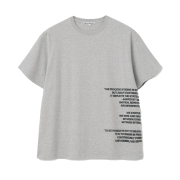 Millo Archive Side Typo Printed T-Shirt Melange Gray