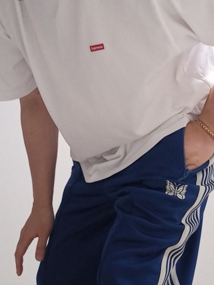 Supreme 2-Tone S Logo 6-Panel Washed Denim - 24SS, Needles Track Pants Poly Smooth Royal 착용 스타일 - 2