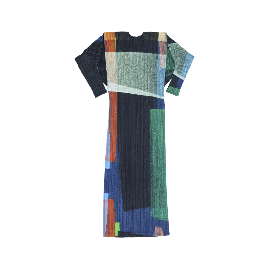 이세이 미야케 PP28JH704 믹싱 롱 슬리브 그래픽 드레스 멀티(Issey Miyake PP28JH704 Mixed Long Sleeve Graphic Dress Multi) - 1