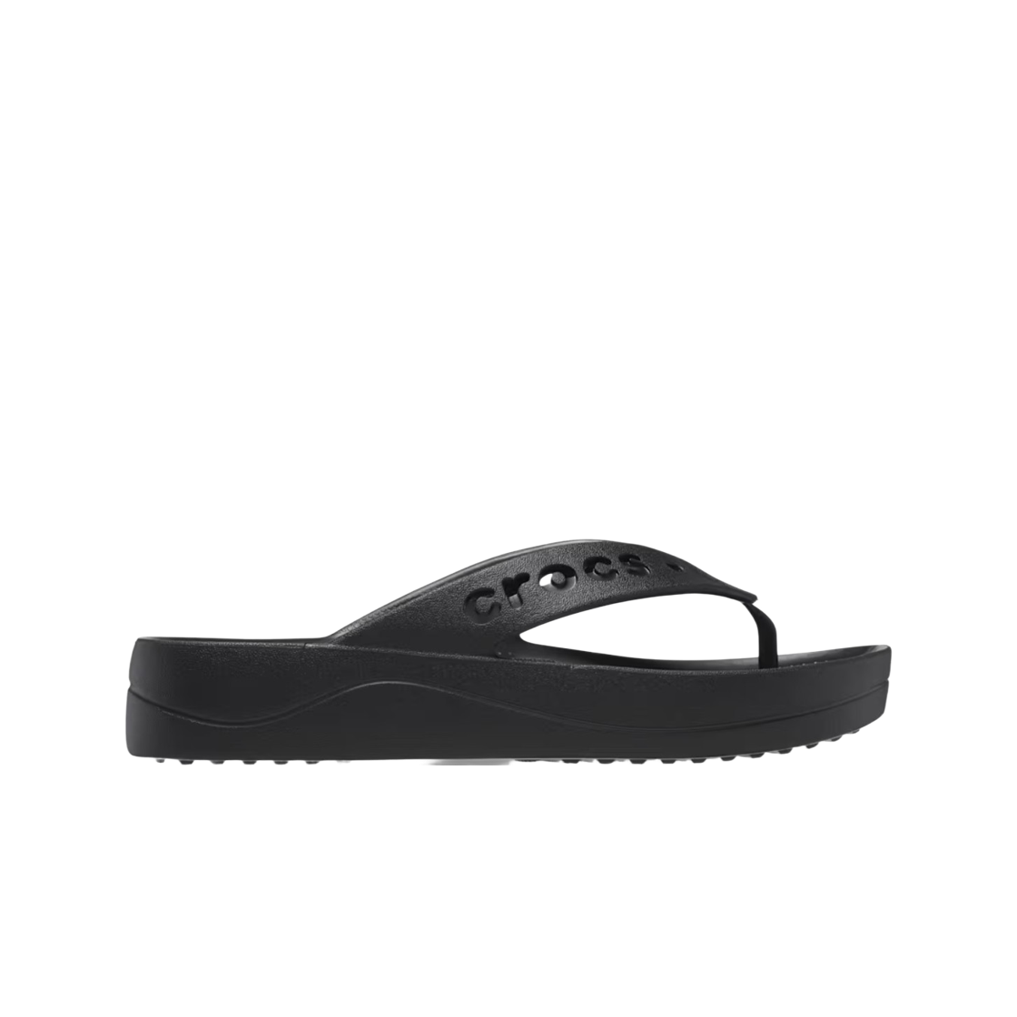 208395-001 (W) Crocs Baya Platform Flip Black