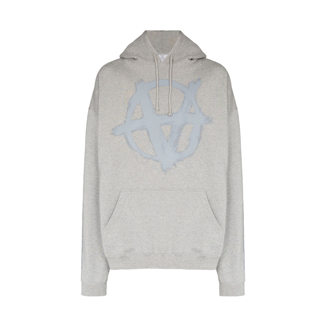 베트멍 더블 아나키 로고 후디 그레이 멜란지(Vetements Double Anarchy Logo Hoodie Grey Melange)
