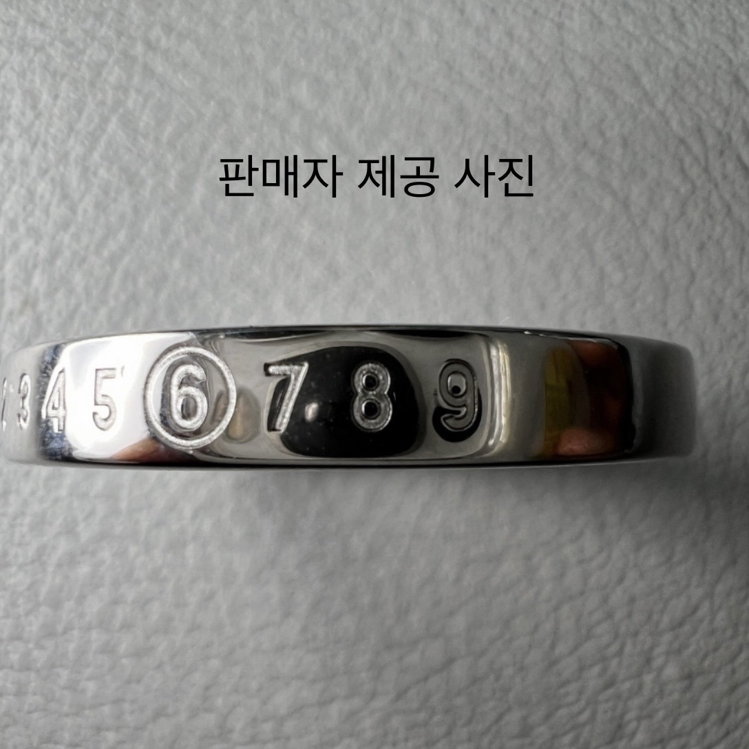 (W) MM6 Maison Margiela Numeric Minimal Signature Ring Silver Palladium 착용 스타일 - 3