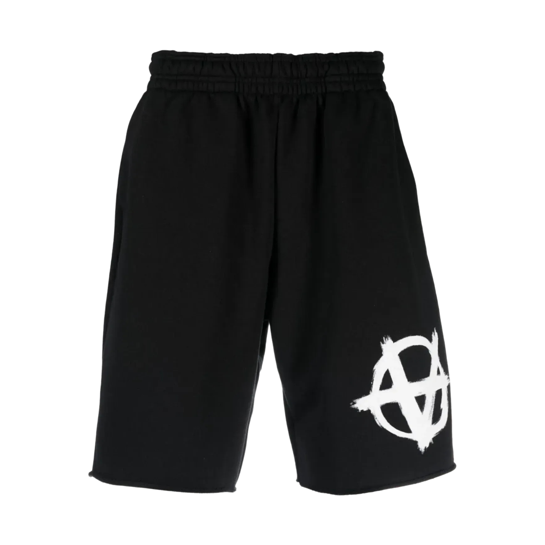 베트멍 아나키 로고 쇼츠 블랙 화이트(Vetements Anarchy Logo Shorts Black White)
