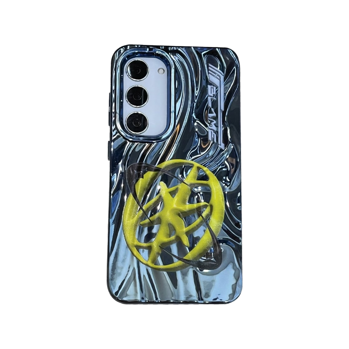 블레임스튜디오 메탈릭 네이비 로고(BLAMESTUDIO Galaxy Metallic navy 3D Logo Case)