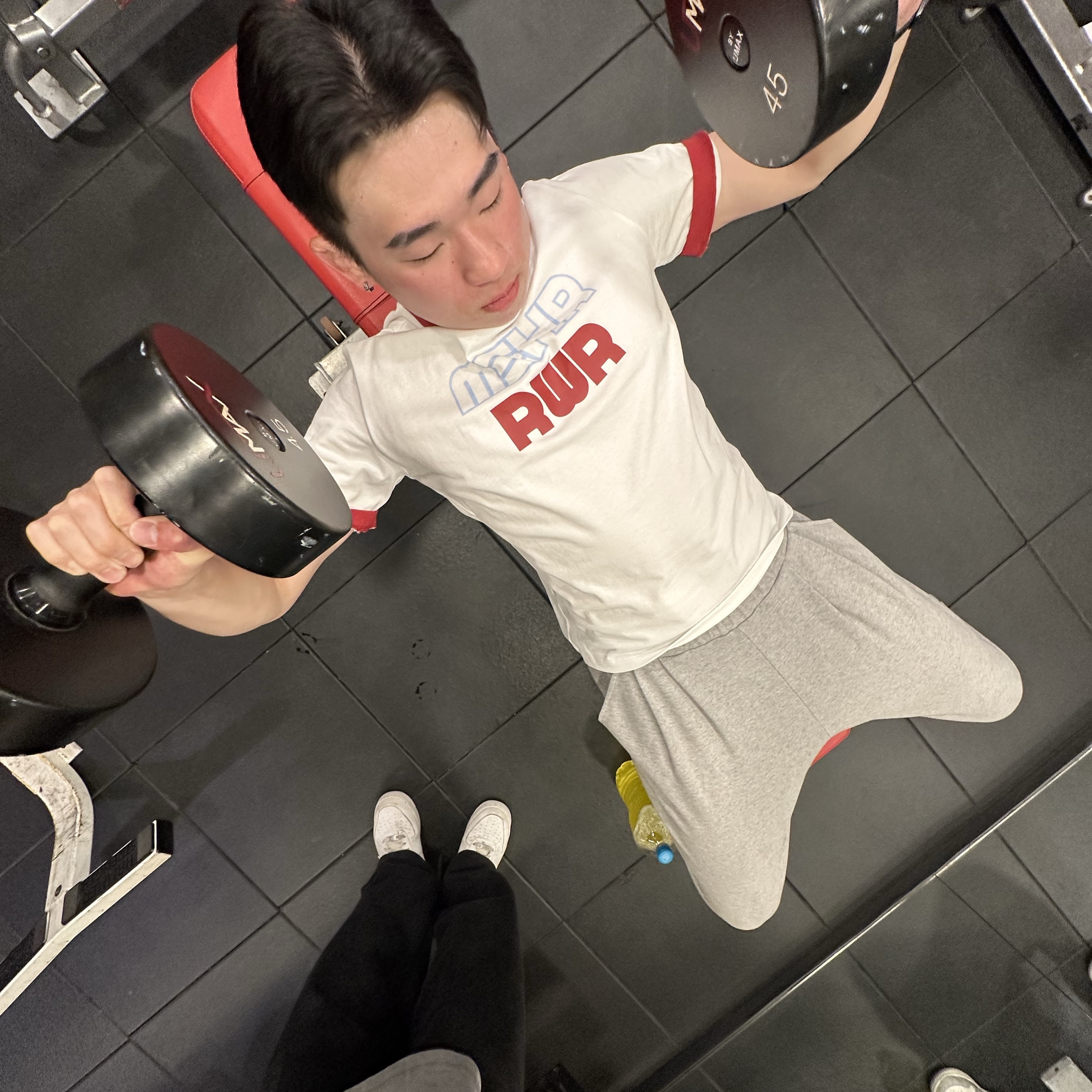 [KREAM 단독] RWR x MEHR Ringer T-Shirt White 착용 스타일 - 2