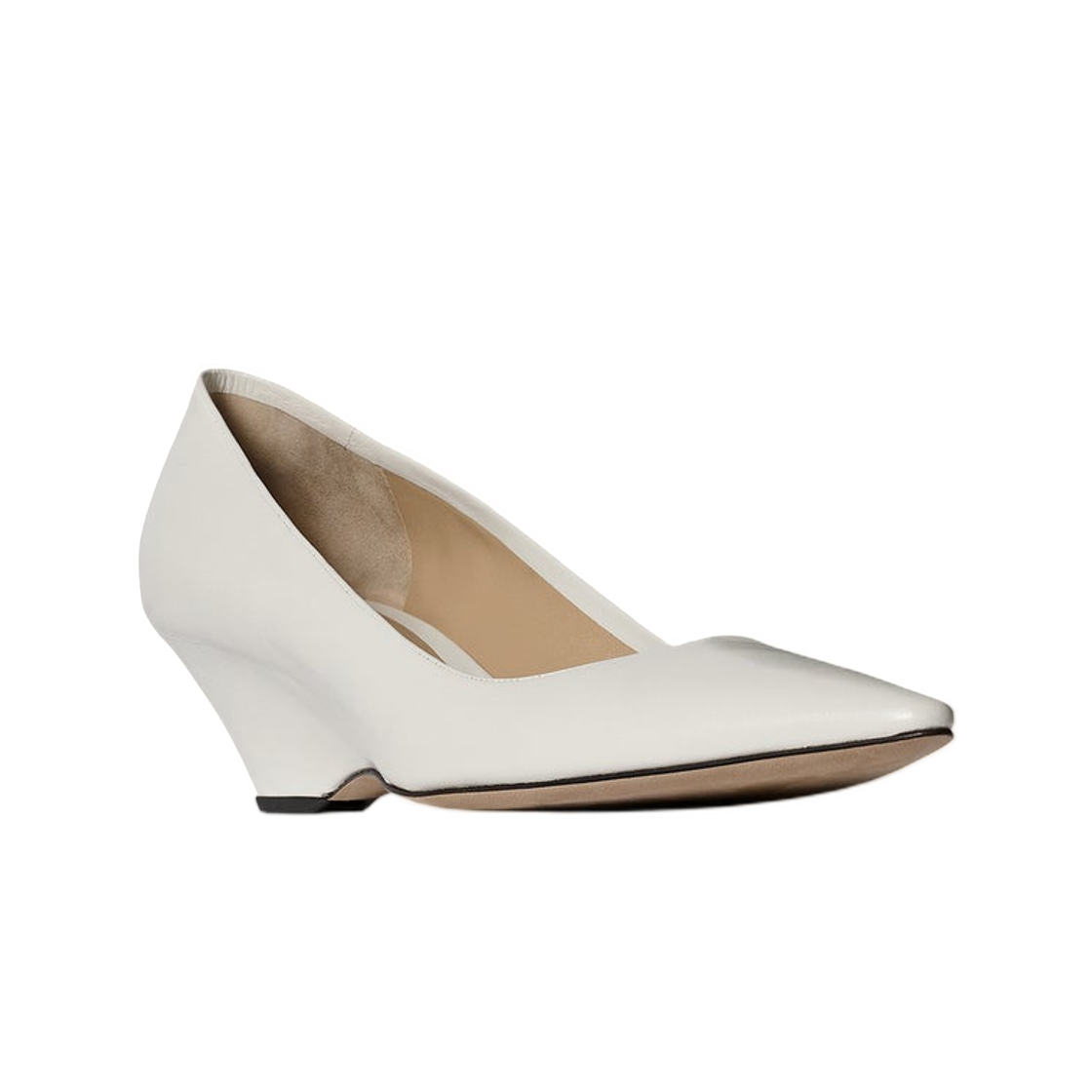 (W) 더 로우 리사 웨지 힐 옵틱 화이트((W) The Row Liisa Wedge Heel Optic White) - 3
