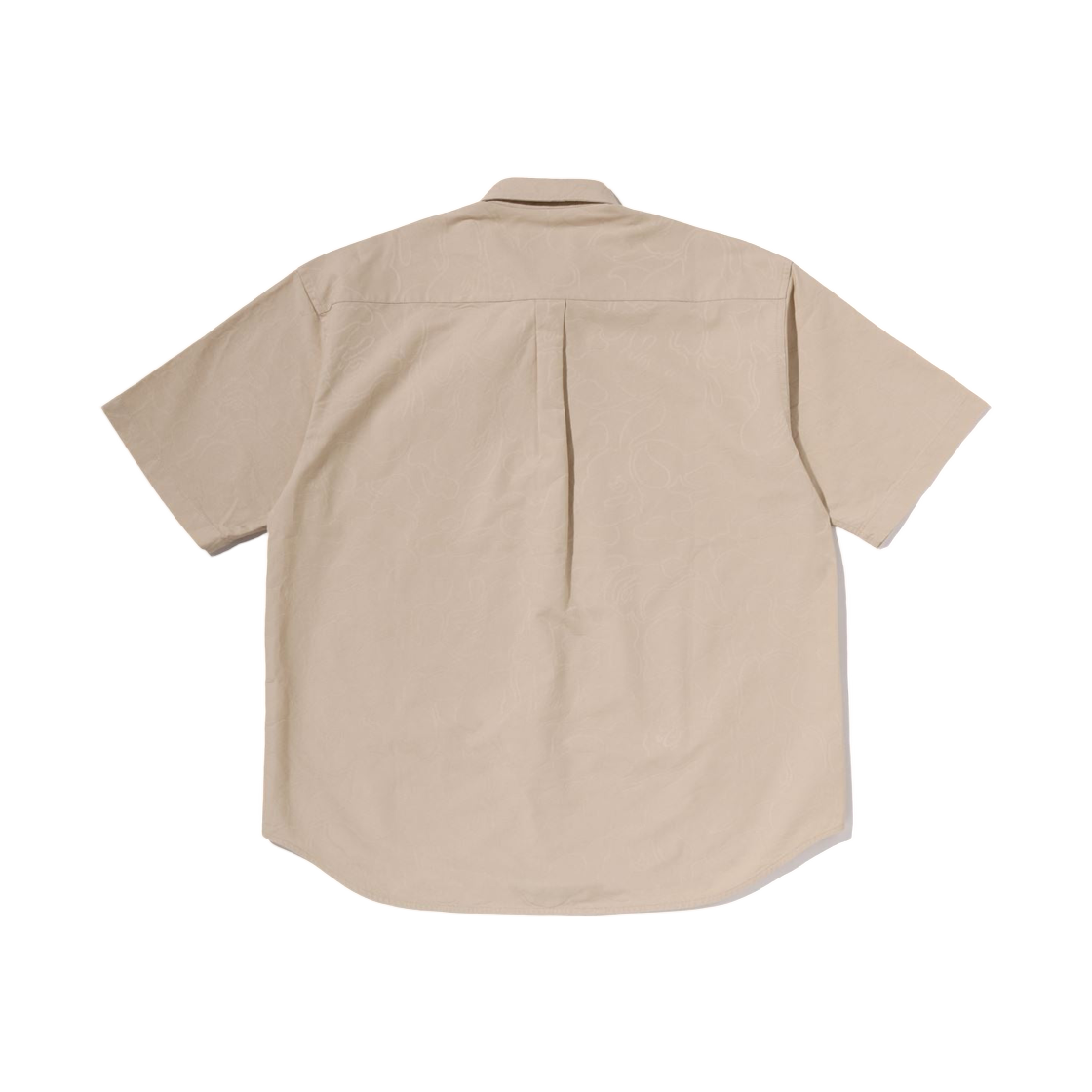 베이프 원 포인트 라인 카모 자카드 옥스포드 숏슬리브 셔츠 베이지(BAPE One Point Line Camo Jacquard Oxford S/S Shirt Beige) - 2