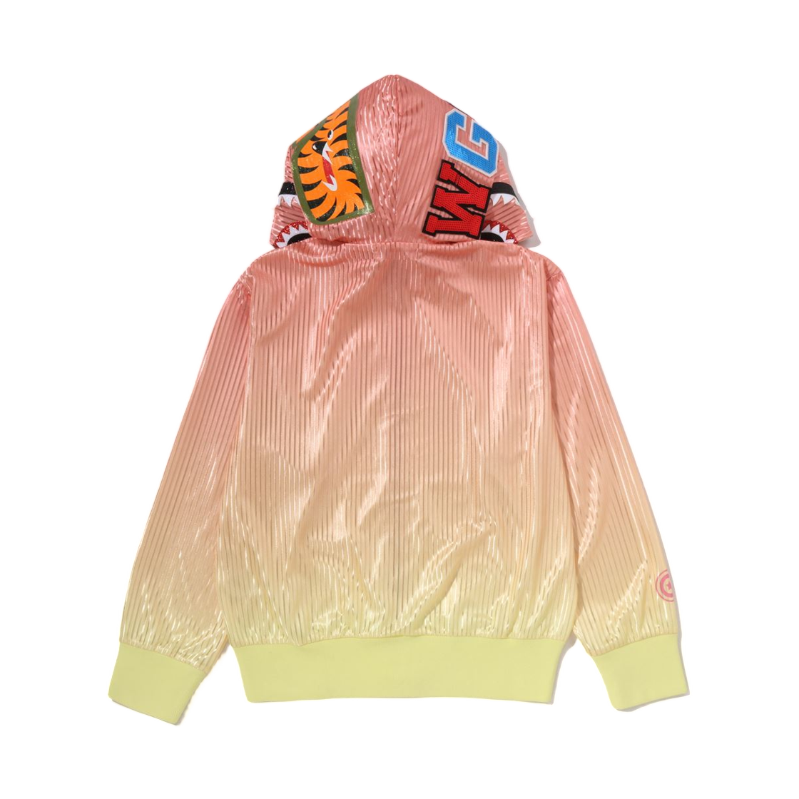 (W) 베이프 딥 다이 샤크 풀 집 후드 오렌지((W) BAPE Dip Dye Shark Full Zip Hoodie Orange) - 3