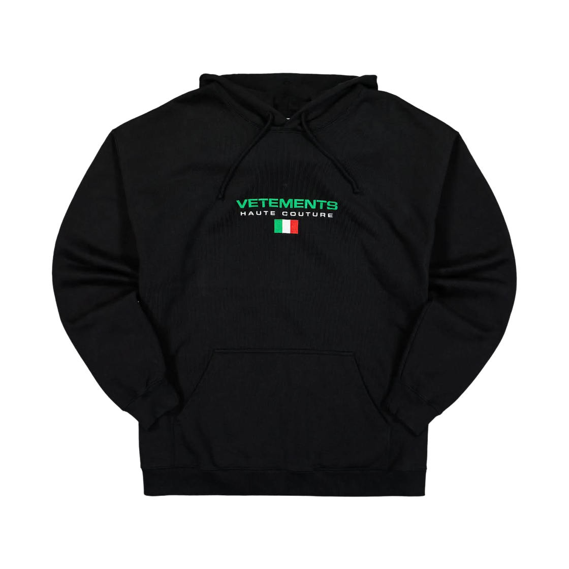 베트멍 오뜨 구뛰르 로고 후디 블랙(Vetements Haute Couture Logo Hoodie Black)