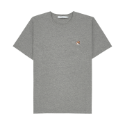 Maison Kitsune Fox Head Patch Classic T-Shirt Grey Melange