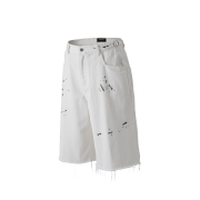 ROARINGRAD Painted Denim Bermuda Pants