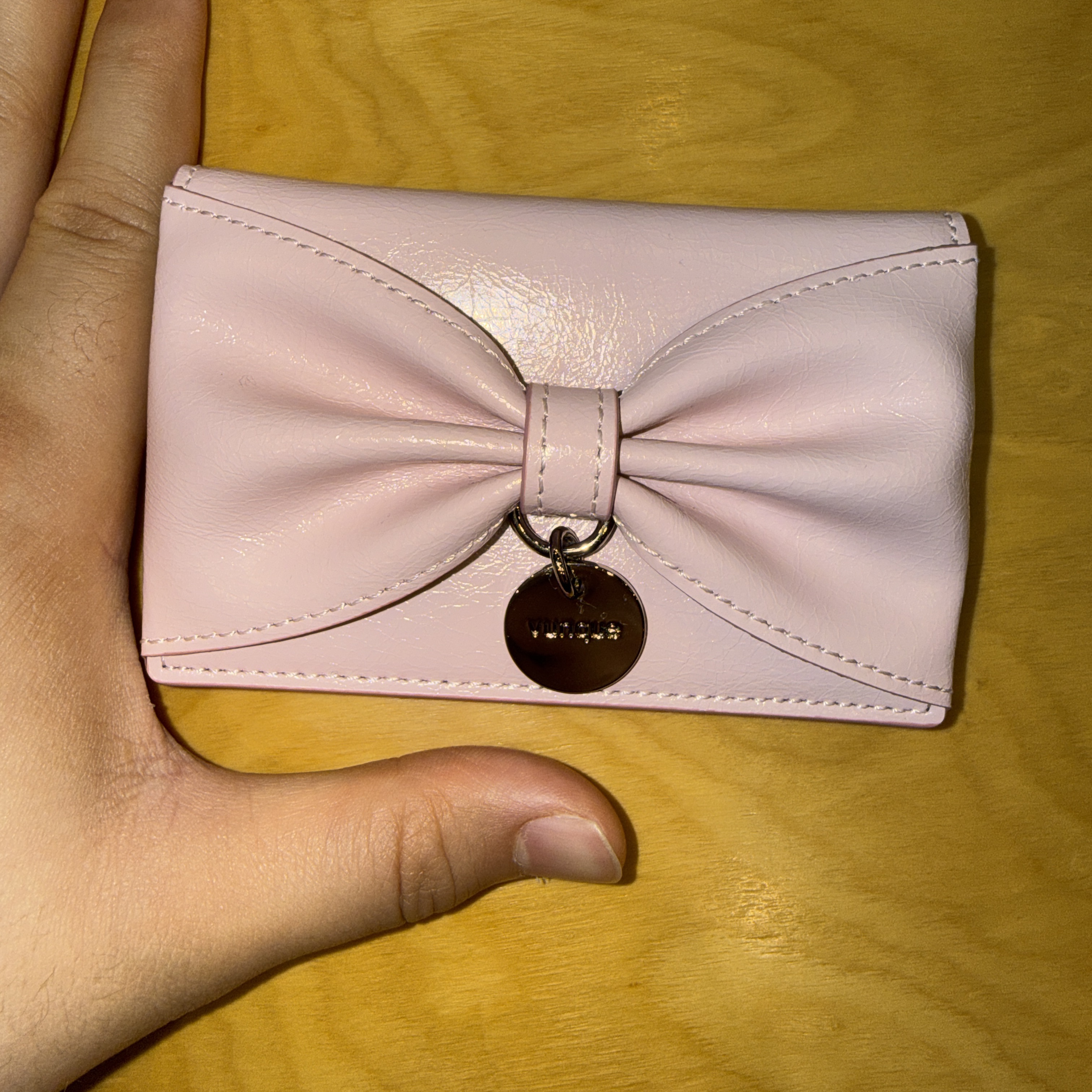 vunque Toque Balaca Card Wallet Pale Pink 착용 스타일 - 3