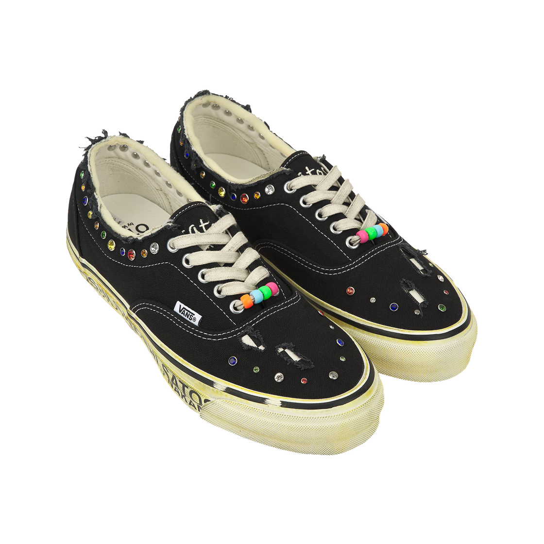 반스 x 사토시 나카모토 OTW 에라 95 젬스 블랙(Vans x Satoshi Nakamoto OTW Era 95 Gems Black) - 4
