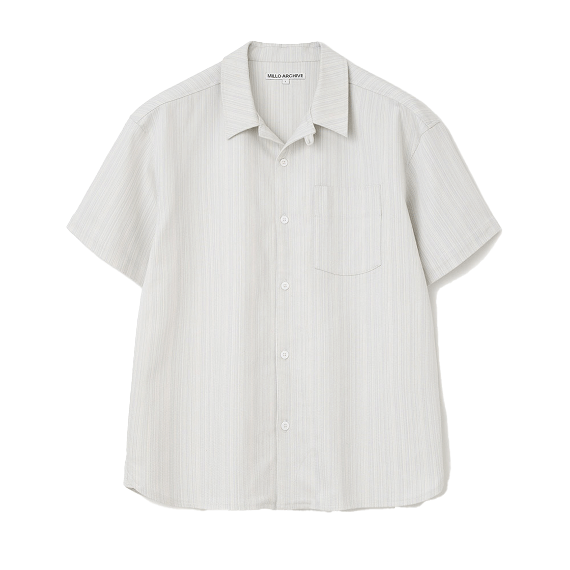 밀로 아카이브 토널 위브 하프 셔츠 라이트 블루(Millo Archive Tonal Weave Half Shirt Light Blue)