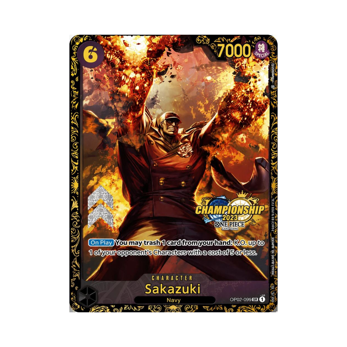ワンピースカード 원피스 TCG 사카즈키 SR-P OP02-099 프로모션 카드 챔피언쉽 2023