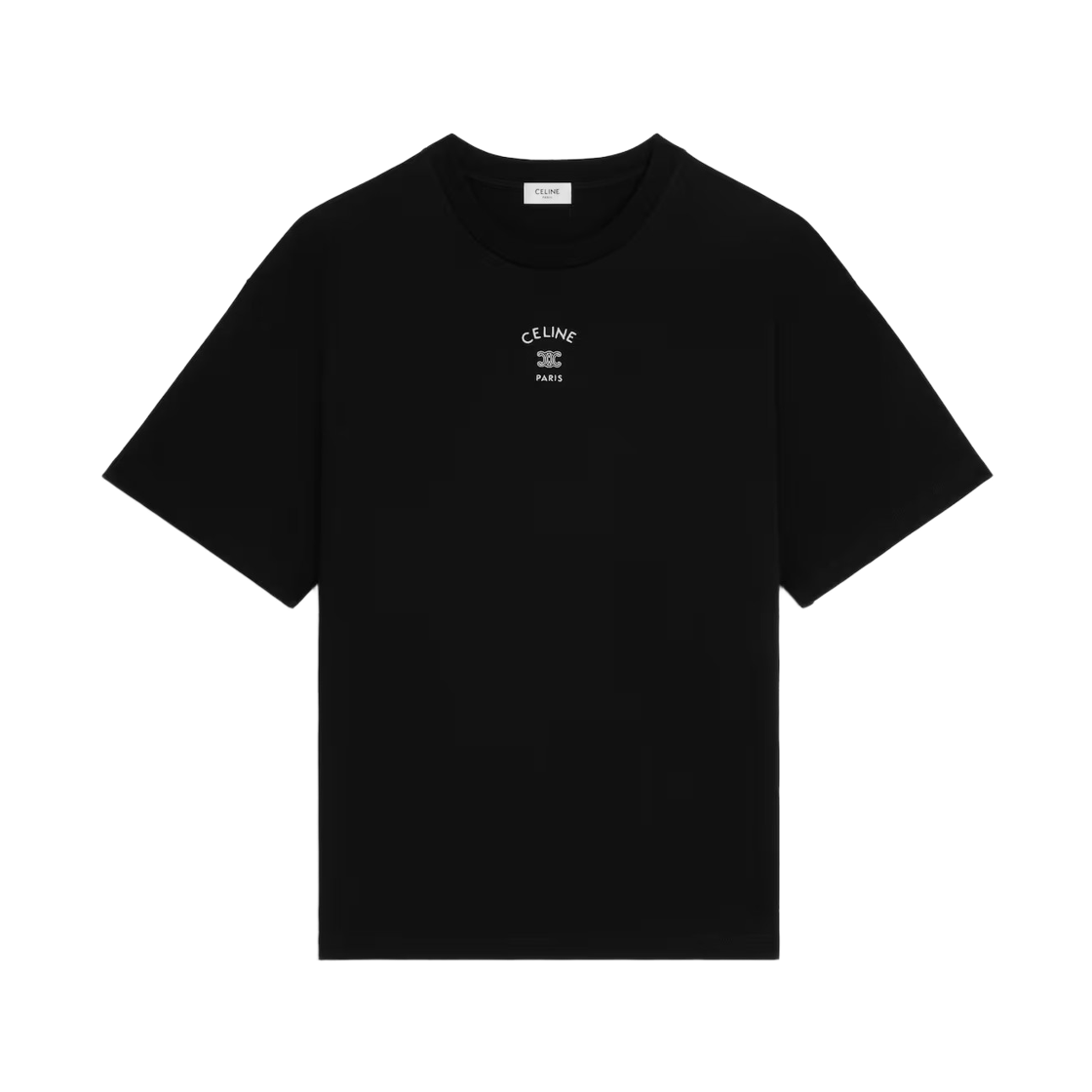 RX0LA1242-38AW Celine Cotton Jersey T-Shirt Black White