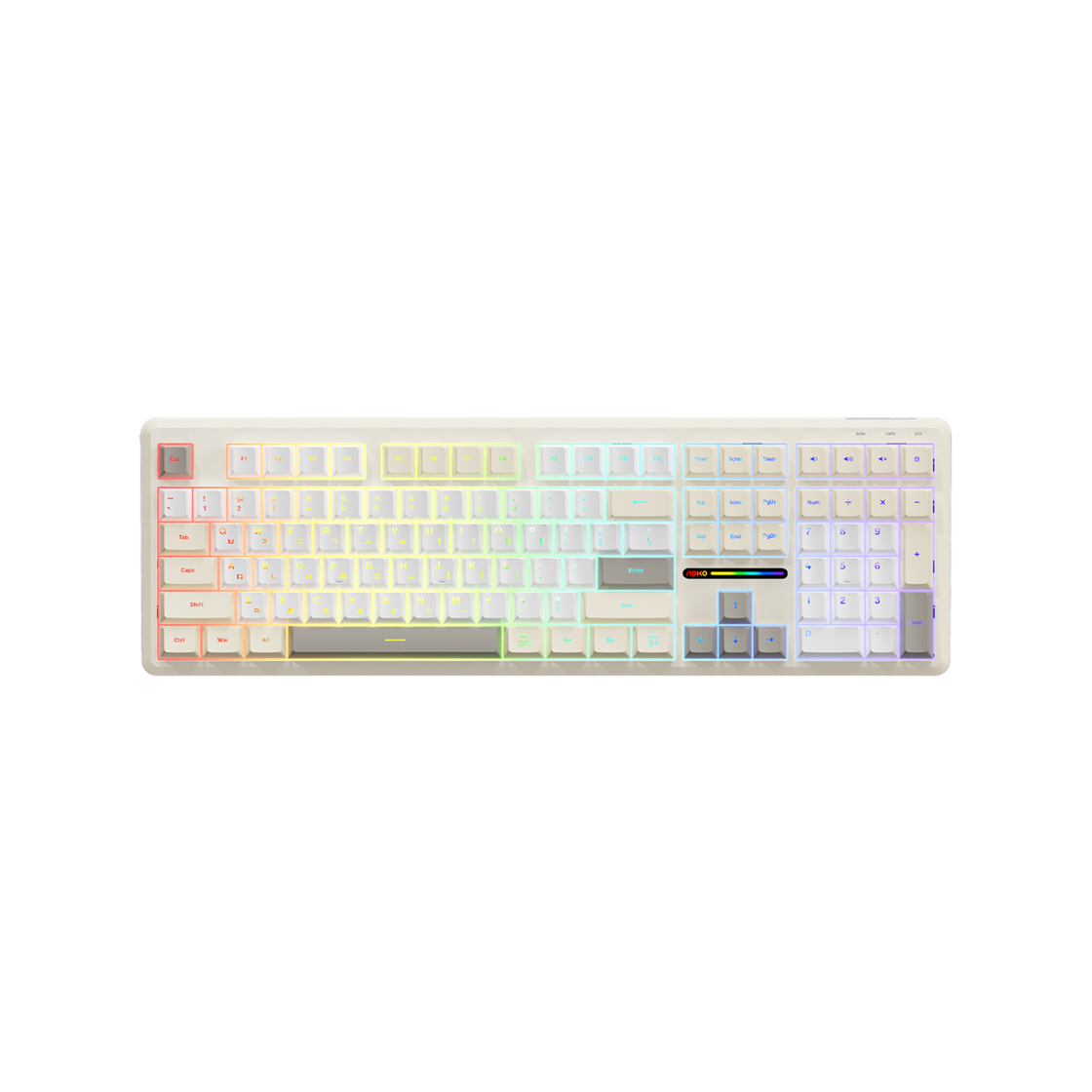 앱코 AMK108 저소음 RGB LED 이중사출 키캡 오피스 멤브레인 게이밍키보드(ABKO AMK108 Low Noise RGB LED Dual Injection Keycap Office Membrane Gaming Keyboard) - 3